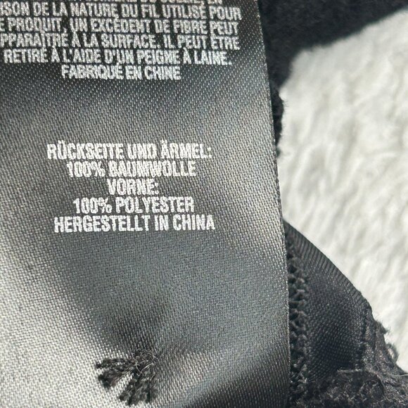 Ted Baker Womens Black Eyelet Cardigan Sweater Size 2 Button Front Lightweight - Picture 5 of 10